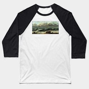 Waves by Gustave Courbet Baseball T-Shirt